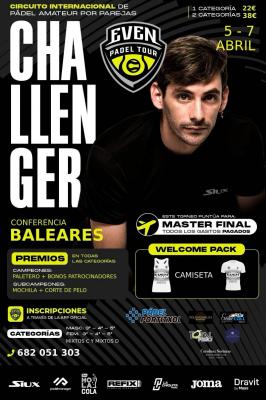 poster del torneo CHALENGER EVEN PADEL TOUR EN EL CLUB PADEL PORTITXOL