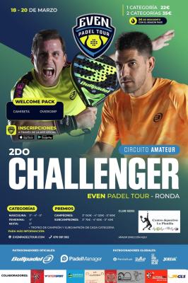 poster torneo 2DO CHALLENGER EVEN PADEL TOUR RONDA