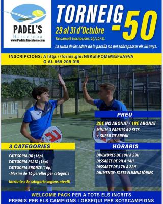 poster del torneo TORNEIG -50 BY PADEL'S BARCELONA