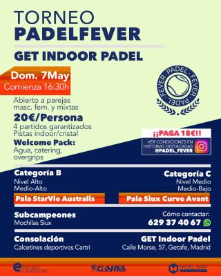 poster del torneo ¡ÚLTIMAS PLAZAS! - ABIERTO A PAREJAS MASCULINAS, FEMENINAS Y MIXTAS