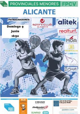 poster del torneo PROVINCIAL DE MENORES SPORTCLUB ALICANTE