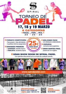 poster torneo TORNEO SPIRAL PADEL