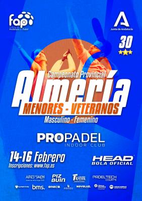 poster del torneo CAMPEONATO PROVINCIAL MENORES ALMERIA 30*
