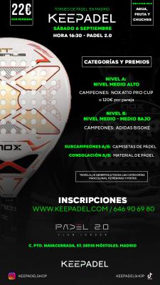 poster del torneo KEEPADEL (NIVELES A-B) & PADEL 2.0