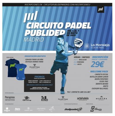 poster torneo I TORNEO CIRCUITO DE PÁDEL PUBLIDEP MADRID 2023 LA MORALEJA