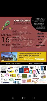 poster del torneo MEGA AMERICANA PÁDELOY