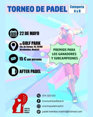 poster del torneo TORNEO EVENTOS PADEL MADRID