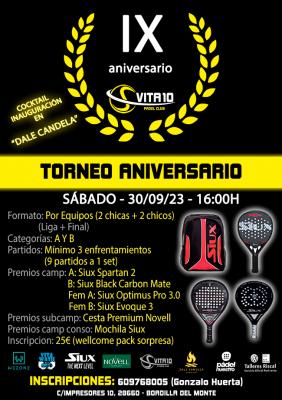 poster del torneo TORNEO ANIVERSARIO MIXTO POR EQUIPOS