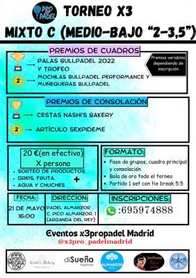 poster torneo TORNEO X3 MIXTO C
