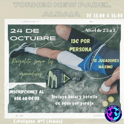 poster torneo TORNEO NEW PADEL ALDAIA