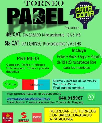 poster del torneo TORNEO DE PADEL