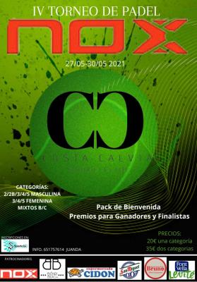 poster del torneo IV TORNEO PADEL NOX