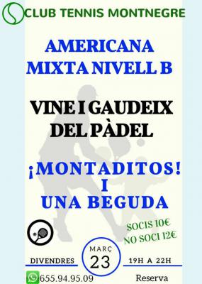 poster del torneo AMERICANA MIXTA NIVELL B