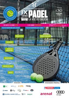 poster torneo IX TORNEO DE PÁDEL LA VOZ DE GALICIA