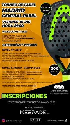 poster del torneo TORNEO KEEPADEL & MADRID CENTRAL PADEL