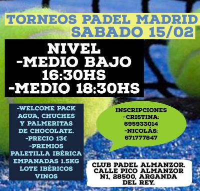 poster del torneo POZO TORNEOS_PADELMADRID