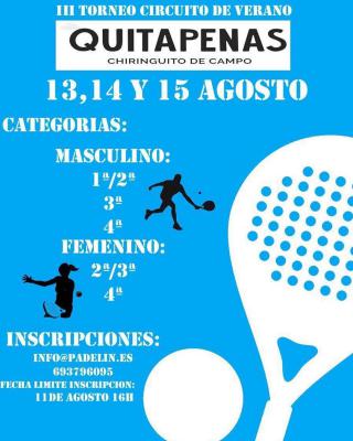 poster del torneo III TORNEO CIRCUITO DE VERANO - QUITAPENAS