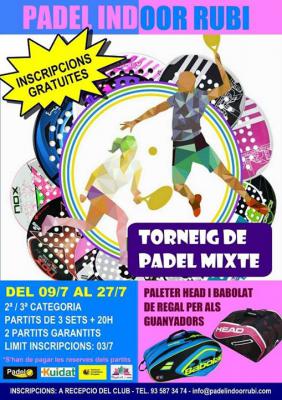poster del torneo TORNEIG DE PÀDEL MIXTE