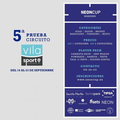 poster del torneo 5ª PRUEBA CIRCUITO NEONCUP