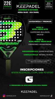 poster del torneo KEEPADEL (NIVELES A-B) & G24 PADEL