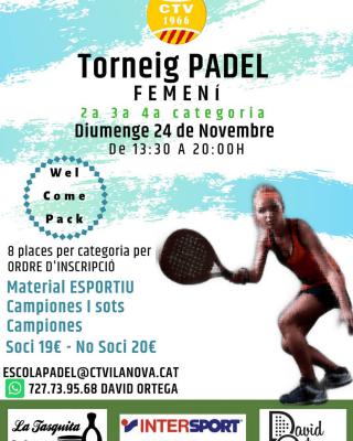 poster del torneo TORNEIG DE PADEL FEMENÍ