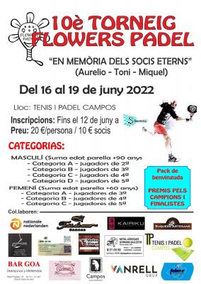 poster del torneo FLOWERS PADEL