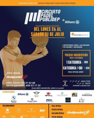 poster torneo IV PRUEBA DEL CIRCUITO DE PÁDEL PUBLIDEP BY ALLIANZ