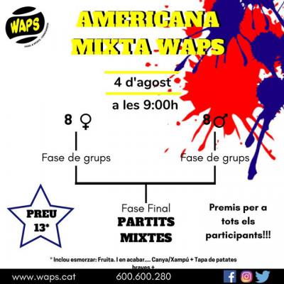 poster del torneo AMERICANA MIXTA WAPS