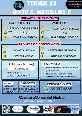 poster del torneo TORNEO X3 MASCULINO C Y MIXTO C