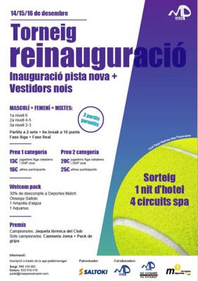 poster del torneo TORNEIG REINAUGURACIÓ