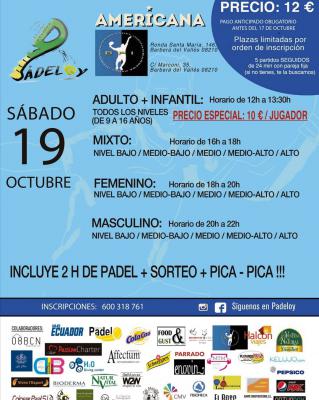 poster del torneo AMERICANA PADELOY
