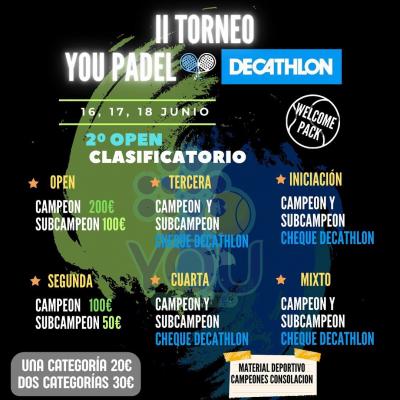poster del torneo II TORNEO YOU PADEL DECATHLON