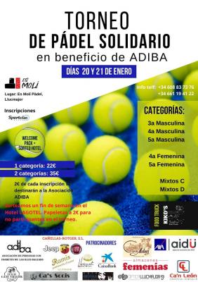 poster torneo TORNEIG SOLIDARI   A.D.I.B.A.