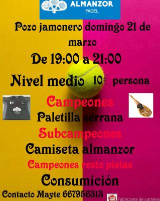 poster del torneo POZO JAMONERO