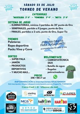 poster del torneo TORNEO VERANO EXPRESS  VILASPORT 23-7-22