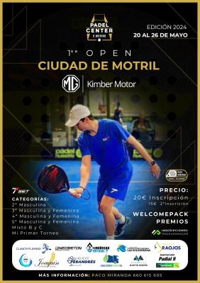 poster torneo 1ER OPEN CIUDAD DE MOTRIL EN PADEL CENTER S.MERINO