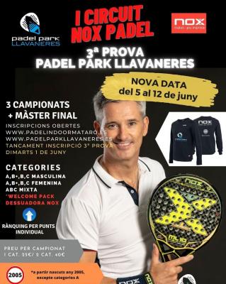 poster del torneo 3A PROVA I CIRCUIT NOX PADEL