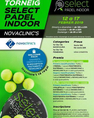 poster del torneo TORNEIG SELECT PADEL INDOOR