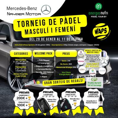 poster torneo VII OPEN NAYPER – 1A PROVA ENERGIA NUFRI PADEL TOUR 2024