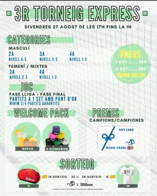 poster del torneo 3R TORNEIG EXPRESS FI D'ESTIU