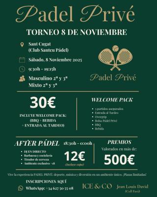 poster del torneo PADEL PRIVÉ