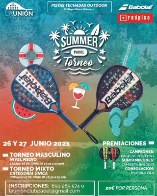 poster torneo TORNEO SUMMER PADEL