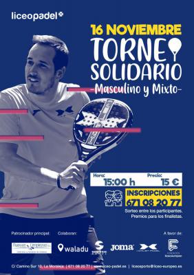 poster del torneo TORNEO SOLIDARIO MASCULINO Y MIXTO