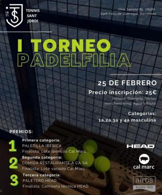 poster torneo 1ER TORNEO PADELFILIA