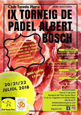 poster del torneo IX TORNEIG ALBERT BOSCH