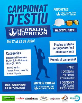 poster del torneo CAMPIONAT ESTIU AMB HERBALIFE NUTRITION