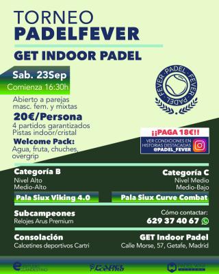 poster del torneo ¡ÚLTIMAS PLAZAS! - ABIERTO A PAREJAS MASCULINAS, FEMENINAS Y MIXTAS