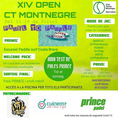 poster del torneo XIV OPEN CT MONTNEGRE