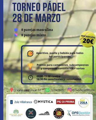 poster torneo TORNEO DE PADEL 