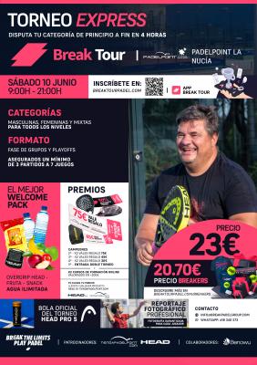 poster del torneo TORNEO 03 CIRCUITO PADEL POINT LA NUCÍA BY BREAK TOUR